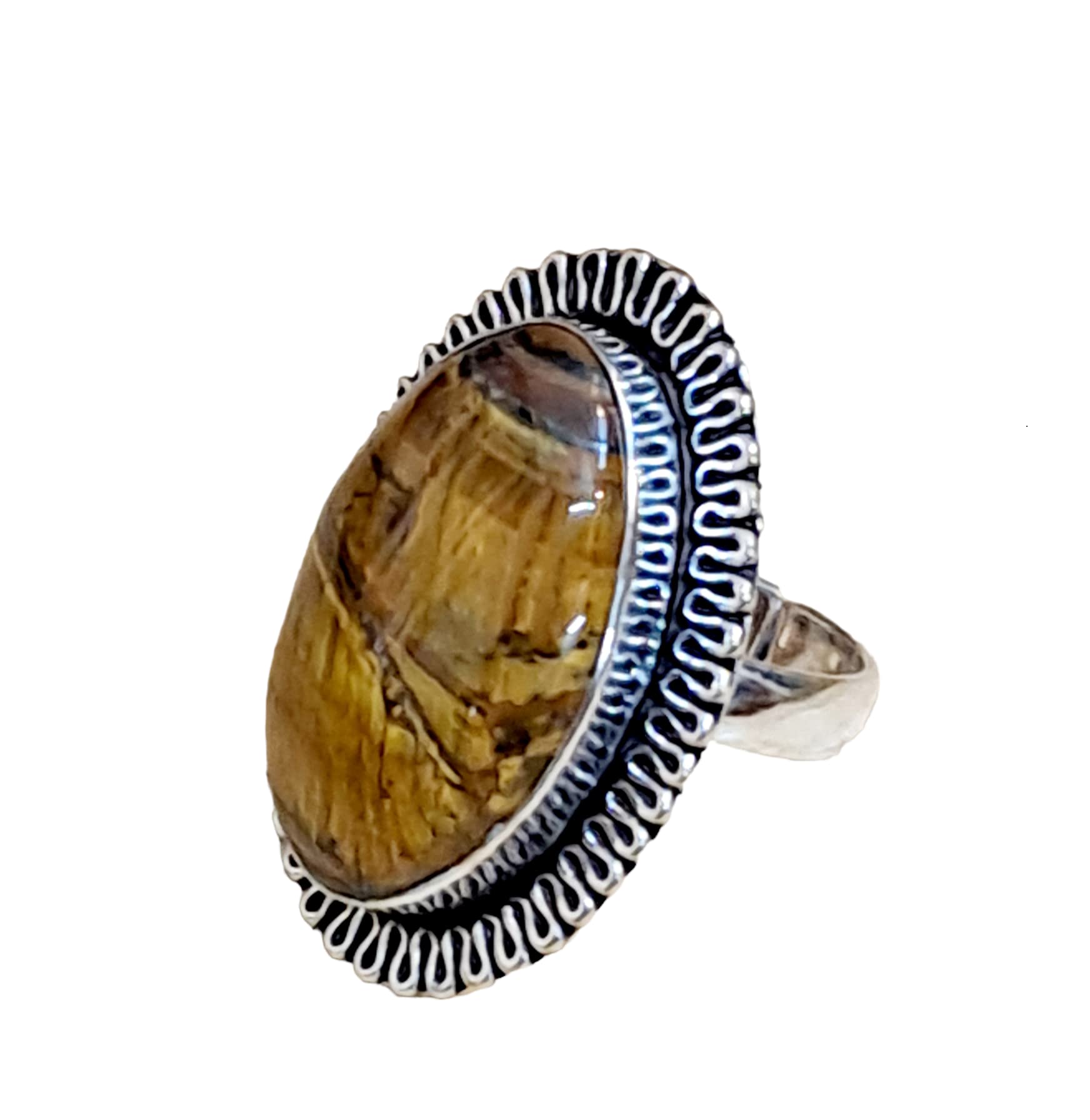 Divinity Certified Tiger Eye Crystal Ring for Abundance, Prosperity, Self Love, Wealth, Will Power, and Protection