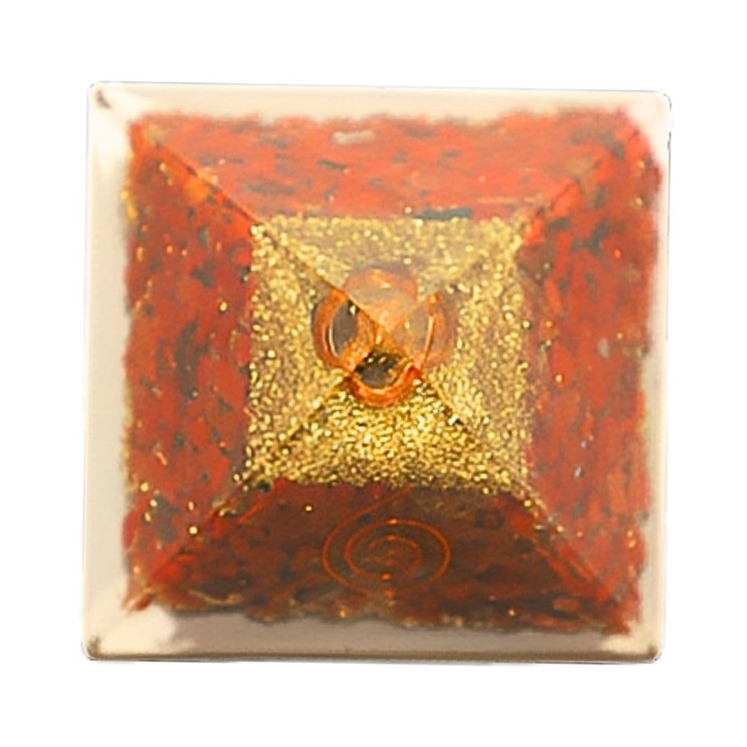 Divinity Crystals Natural Healing Orgone Pyramid Home Decor Vastu for Home Study Table Office Desk Reiki Feng Shui Symbol Crystal Showpieces for Home Decor Education Gifts