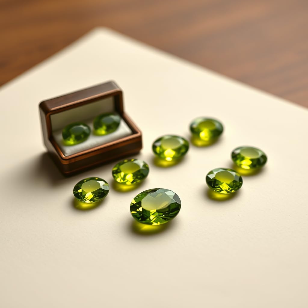 Natural Peridot Gemstone Original Certified exclusive cut Peridot/Olivine/Chrysolite 4 to 5.5 Carat Gemstone for Ring Jewellery for Men and Women - IGL Jewels