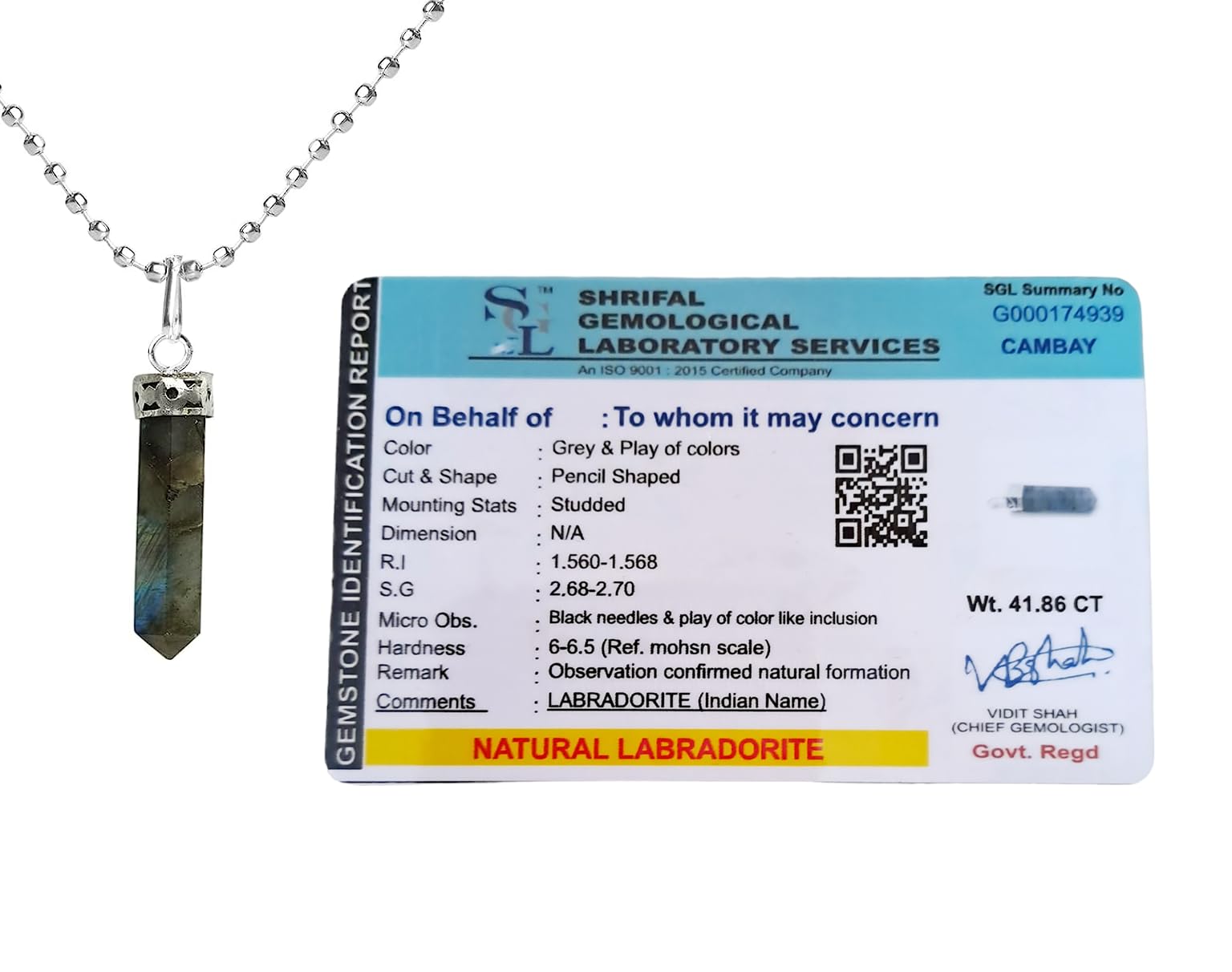 Divinity Original Labradorite Pendant for Healing - Unisex Locket with Chain for Calm, Peace, and Meditation