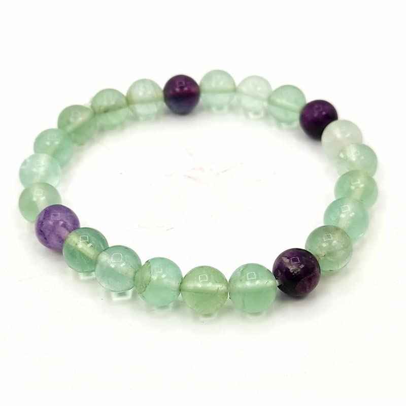 Divinity Crystals Fluorite Healing Bracelet for Men and Women - Natural Healing Gemstone for Yoga, Reiki, Meditation, Feng Shui, and Heart Chakra Default Title
