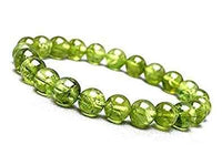 Divinity Crystals 7 Chakra Heart Bracelet - Natural 8 mm Crystal Bracelet for Good Luck, Love, Abundance, Healing, and Meditation for Men and Women Natural Peridot Bracelet