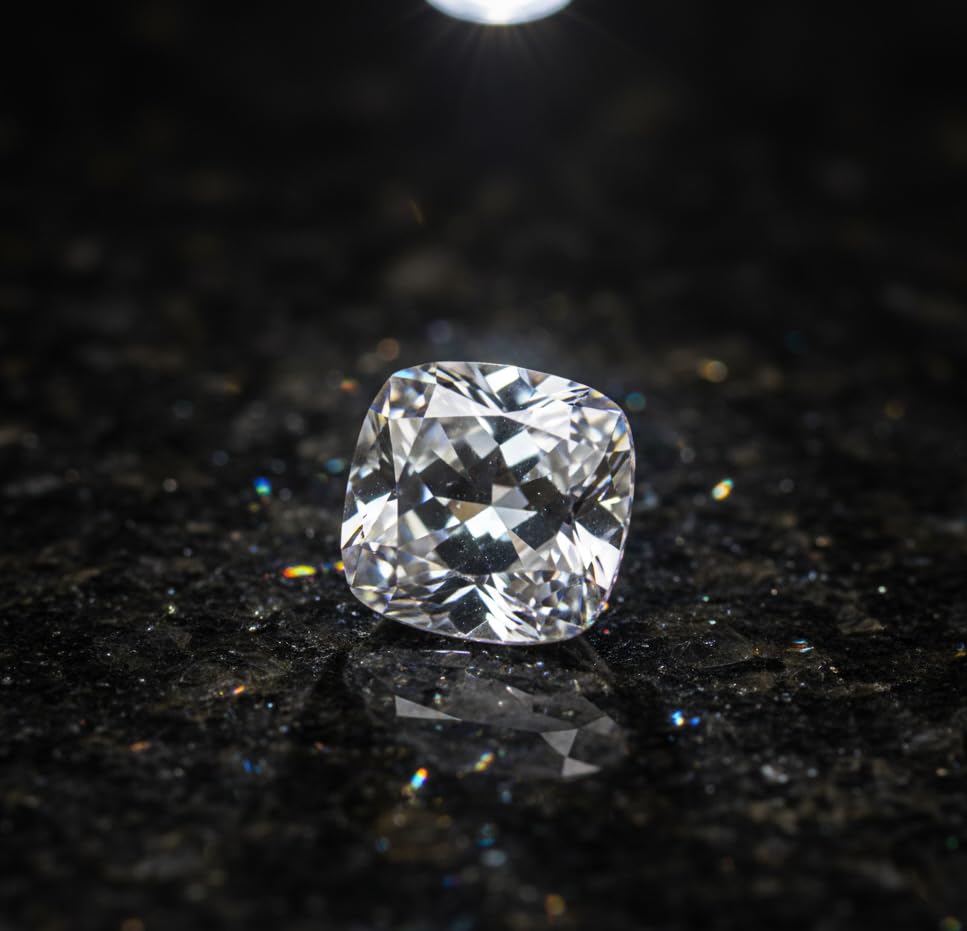 GRA Certified Lab Grown D Colorless VVS1 Clarity Excellent Cut Moissanite Diamond Simulant – Cushion Cut Loose Gemstone 4.75 Carat (10 mm) with Certificate & Warranty Included | For Custom Jewellery Projects and Engagement Rings - IGL Jewels