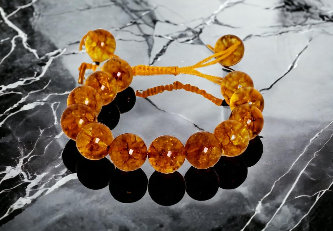 Divinity Crystals Natural Citrine Adjustable Band - 14 mm Pure Certified