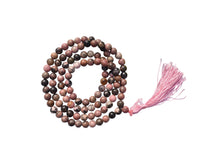 Divinity Crystals Pink Rhodonite Mala Beads - Certified Jaap Mala Collection for Men and Women, Natural Pure 8 mm Beads for Yoga, Reiki, Meditation, Feng Shui