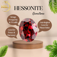 IGL Natural Ceylon Srilankan Hessonite Gemstone Premium Original Certified Gomed/Gomedhak Gem approx 5 carat For Rahu, Protection, Peace, & Ring Jewelry For Men & Women - IGL Jewels