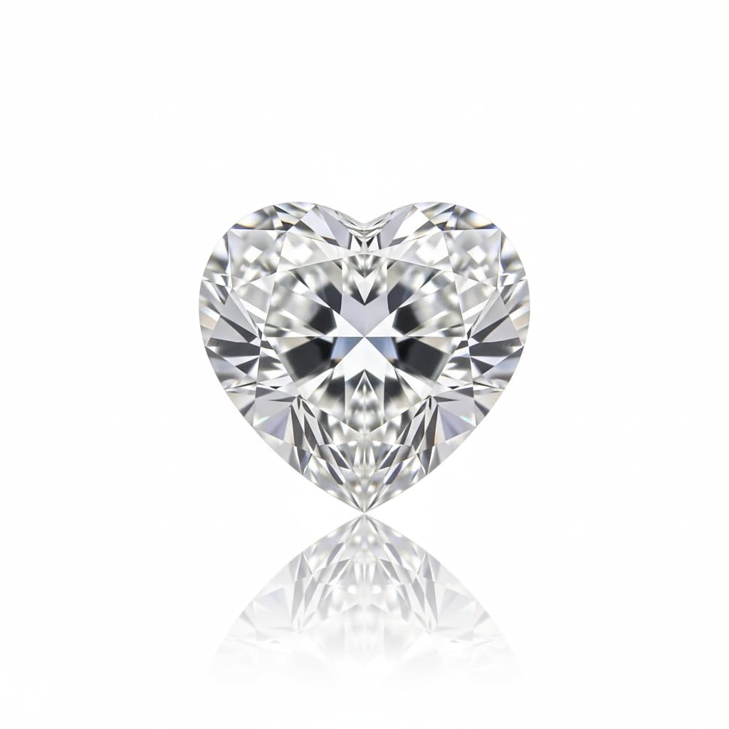 GRA Certified Lab Grown D Colorless VVS1 Clarity Excellent Cut Moissanite Diamond Simulant – Heart Shape Loose Gem 1.945 Carat (8 mm) with Certificate & Warranty Card | Custom Engagement Ring Accessory & Fine Jewellery - IGL Jewels