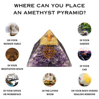 Divinity Crystals Natural Healing Orgone Pyramid Home Decor Vastu for Home Study Table Office Desk Reiki Feng Shui Symbol Crystal Showpieces for Home Decor Education Gifts