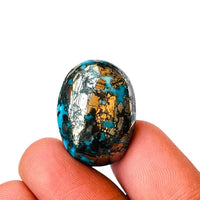 Real Original Firoza Turquoise Gemstone for Men and Women – Oval Shaped for Ring and Pendant Premium Turquoise Jewellery - The Stone of Compassion and Success 11.32 Carat - IGL Jewels