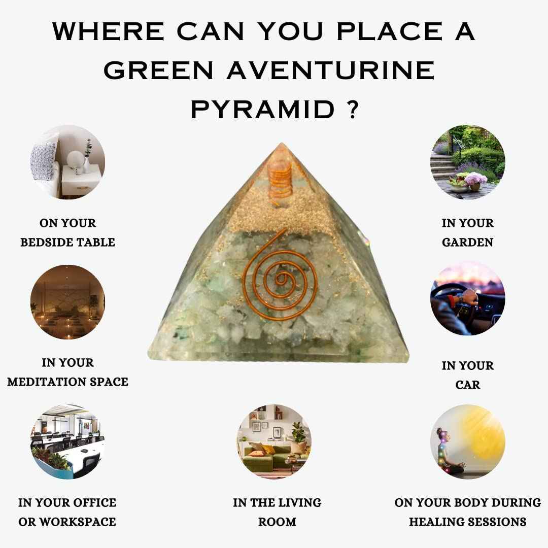 Divinity Crystals Natural Healing Orgone Pyramid Home Decor Vastu for Home Study Table Office Desk Reiki Feng Shui Symbol Crystal Showpieces for Home Decor Education Gifts