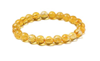 Divine Crystal Treasures Natural Citrine Pure Certified Unisex Band Bracelet Super AAA Quality for Healing Meditation Success and Abundance - IGL Jewels