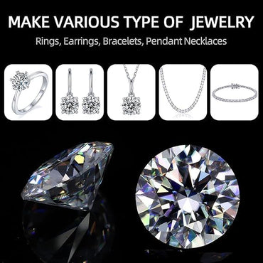 GRA Certified Lab Grown D Colorless VVS1 Clarity Excellent Cut Moissanite Diamond Simulant – Round Loose Stone 0.445 Carat (5 mm) with Certificate & Warranty Card | Custom Engagement Ring Jewellery - IGL Jewels