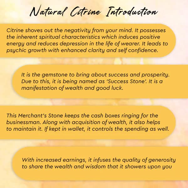 Divine Citrine Abundance Bracelet - Certified AAA Grade Bracelet for Money, Wealth, and Good Luck (Unisex) Pack of 4