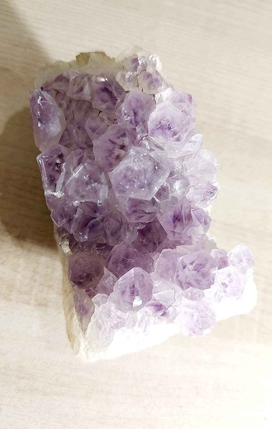 Divinity Crystals Amethyst Natural Cluster - 250 Carat+ Geode Rough Stones for Reiki, Pooja, Crystal Healing, and Meditation