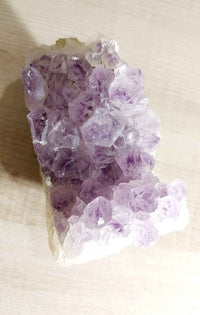 Divinity Crystals Amethyst Natural Cluster - 250 Carat+ Geode Rough Stones for Reiki, Pooja, Crystal Healing, and Meditation