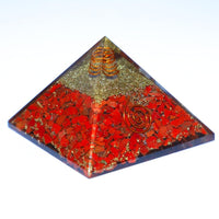Divinity Crystals Natural Healing Orgone Pyramid Home Decor Vastu for Home Study Table Office Desk Reiki Feng Shui Symbol Crystal Showpieces for Home Decor Education Gifts