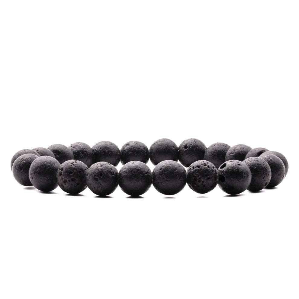 Divinity Crystals Lava Stone Diffuser Bracelet for Natural Healing - AAA Grade Gemstone Stretchable Bracelet for Yoga, Reiki, Meditation, and Feng Shui Default Title