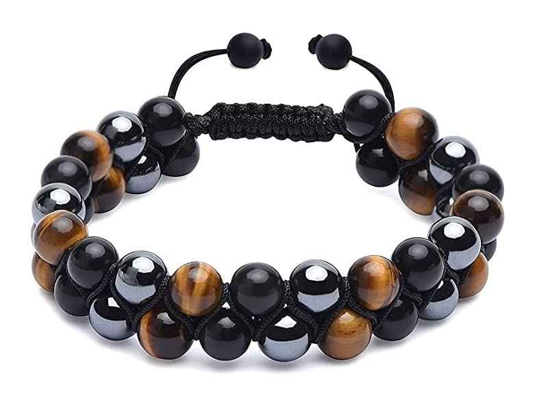 Divinity Crystals 7 Chakra Heart Bracelet - Natural 8 mm Crystal Bracelet for Good Luck, Love, Abundance, Healing, and Meditation for Men and Women