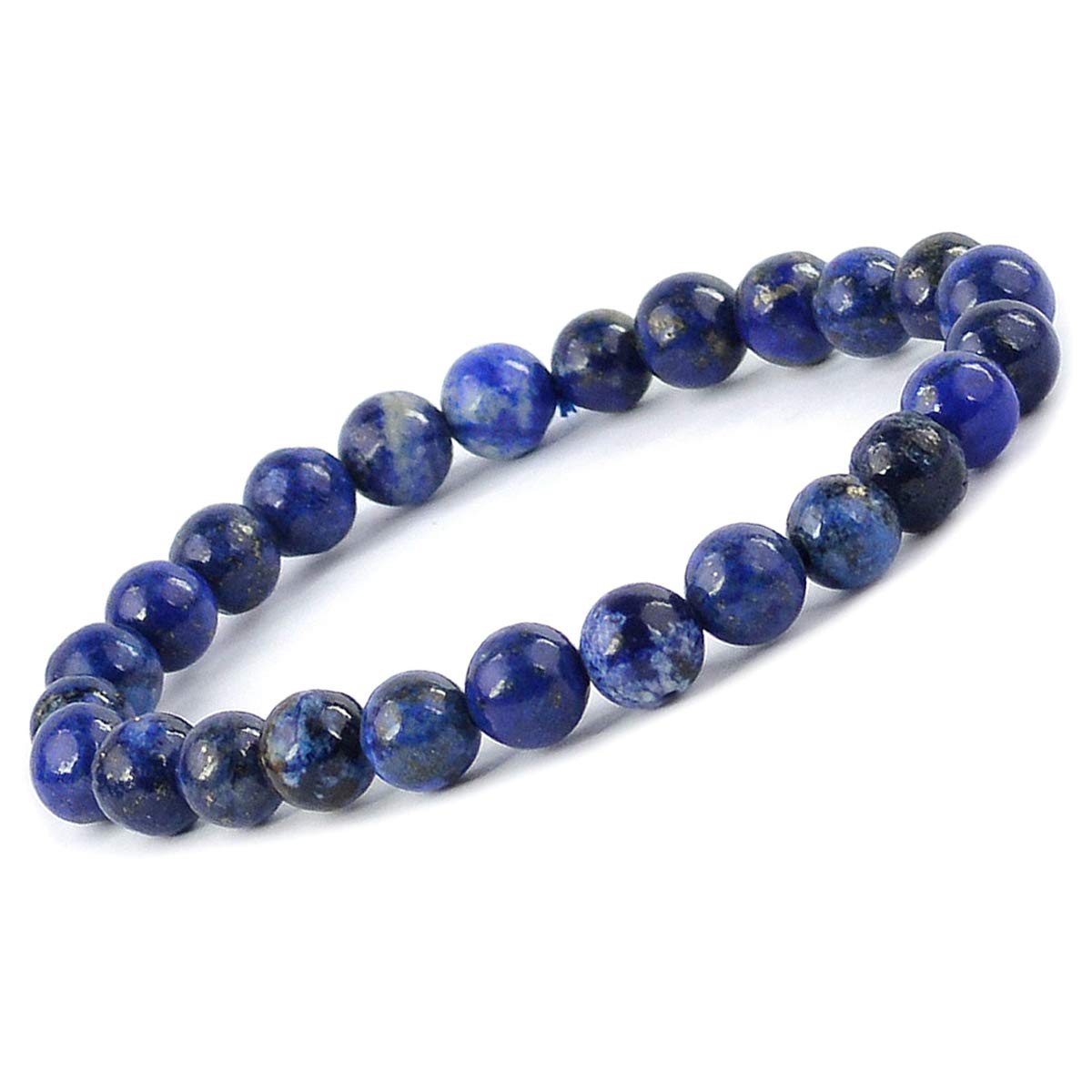 Natural Healing Lapis Lazuli Crystal Bracelet for Women and Men - AAA Grade Original Healing Gemstone Certified Strechable Bracelet - IGL Jewels