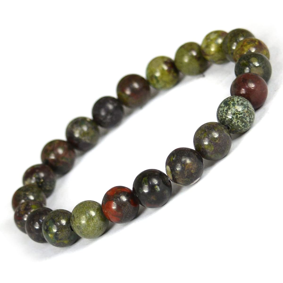 Natural Original Healing Crystal Gemstone bracelets to amplify and magnify healing energy, clear, and balance chakras. (Lab Certified Bloodstone Bracelet) - IGL Jewels