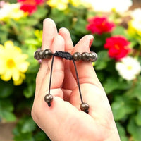 Golden Pyrite Natural Pyrite Bracelet AAA Grade 10mm Unisex Thread Design Real Crystal Bracelet for Wealth, Confidence, and Protection - IGL Jewels