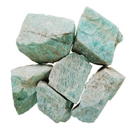 Natural Healing crystal Amazonite Raw Rough Stones. Weight : 200 Grams | Pack of 4 to 8 Beautiful Natural Healing crystal Raw Stones | Hand Picked and Cleaned - IGL Jewels