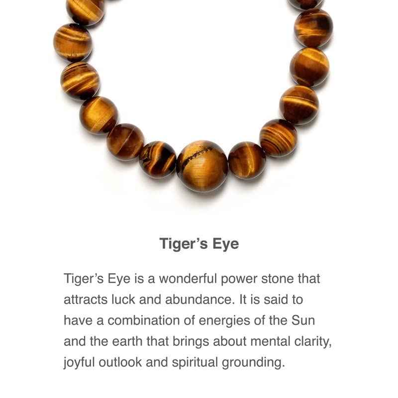 Divinity Crystals Tiger Eye Bracelet – Energized AAA Quality Gemstone Beads for Good Luck, Success & Protection – Unisex Stretchable Design