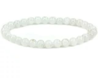 Men and Women Certified Natural Crystal Stone Bracelet 8 mm Gem Stone Bracelet for Reiki Healing & Crystal Healing.(White Moonstone Bracelet) - IGL Jewels