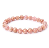 Rhodochrosite Gemstone Bracelet for Reiki Healing and Chakra Balance - 8mm Natural Round Beads Default Title