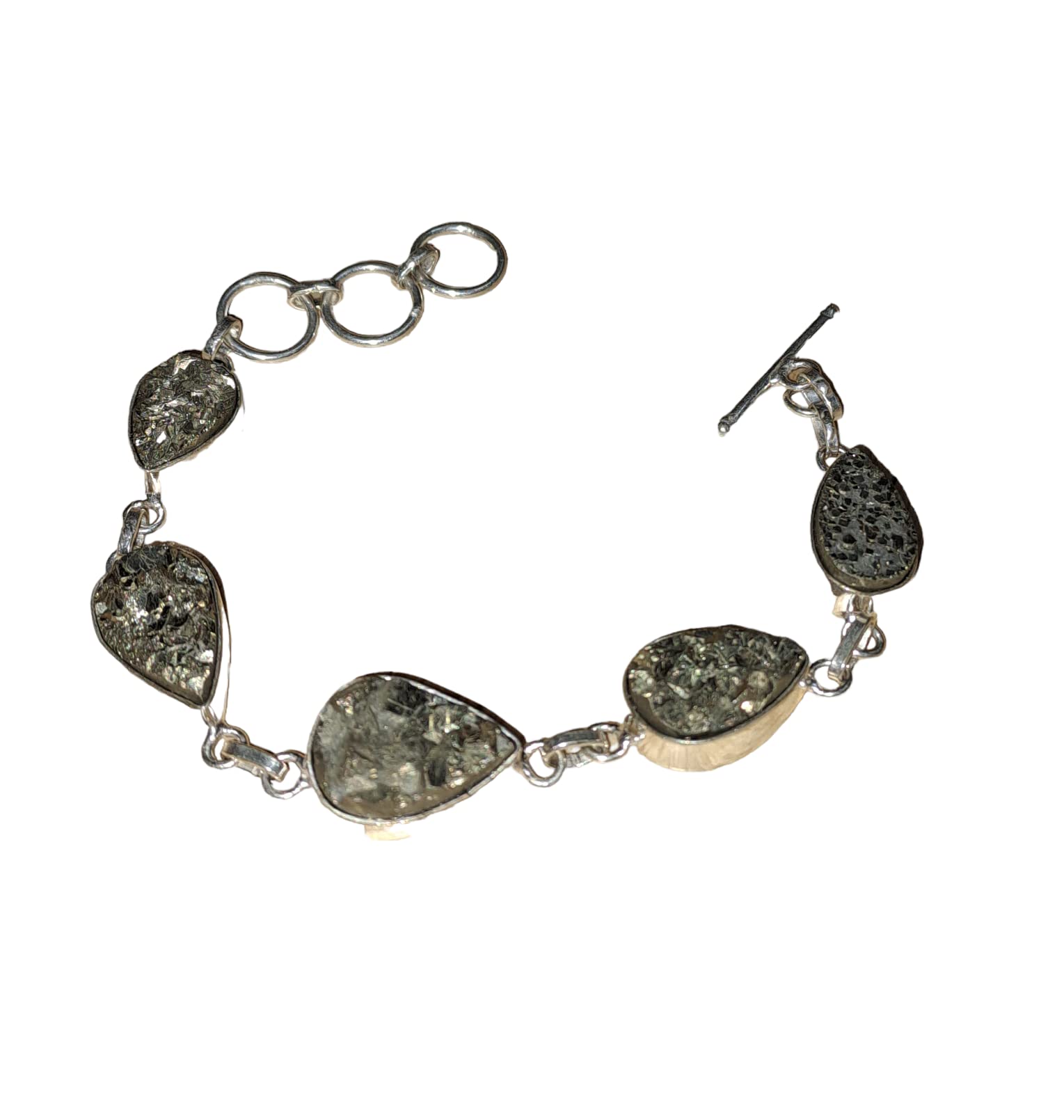 Divinity Crystals Pyrite Geode Bracelet - 5 In 1 Certified Unisex Chain for Attracting Wealth, Prosperity, and Good Luck Default Title