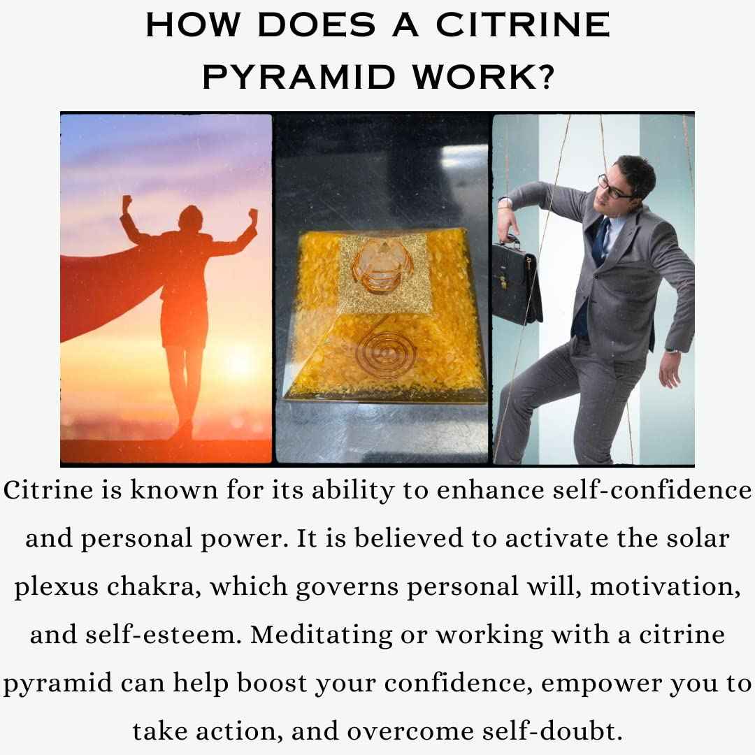 Divinity Crystals Natural Healing Orgone Pyramid Home Decor Vastu for Home Study Table Office Desk Reiki Feng Shui Symbol Crystal Showpieces for Home Decor Education Gifts