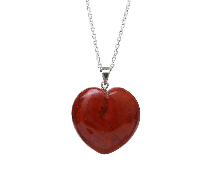 Natural Red Jasper Pendant - Original Heart Crystals for Power, Strength, Courage, Protection, and Stamina Default Title