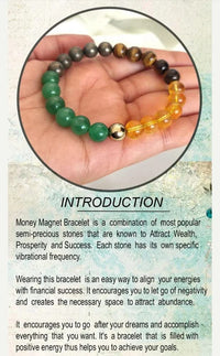 Divinity Healing Crystals Money Magnet Bracelet - Certified 8mm Beads for Prosperity and Abundance