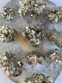 Rare Cubical Peruvian Pyrite Original Cluster Premium Geodes for Willpower Success Wealth Manifestation Stone to Attract Money (30 Grams + to 200 Grams + Approx.) - IGL Jewels