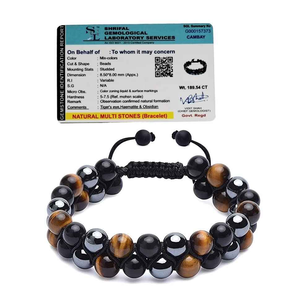 Divinity Crystals 7 Chakra Heart Bracelet - Natural 8 mm Crystal Bracelet for Good Luck, Love, Abundance, Healing, and Meditation for Men and Women Multi