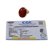 Divinity Red Carnelian Manifestation Ring for Healing, Meditation, Abundance, and Prosperity - Certified Unisex Design Default Title