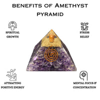 Divinity Crystals Natural Healing Orgone Pyramid Home Decor Vastu for Home Study Table Office Desk Reiki Feng Shui Symbol Crystal Showpieces for Home Decor Education Gifts