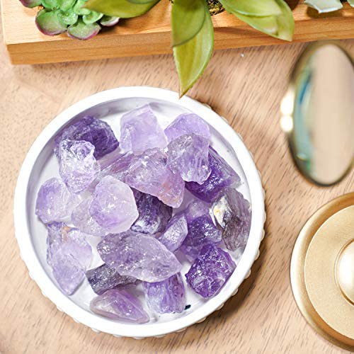 Natural Healing crystal Amethyst Raw Rough Stones | Weight : 150 Grams Approx. | Pack of 4 to 8 pc | Hand Picked and Cleaned - IGL Jewels