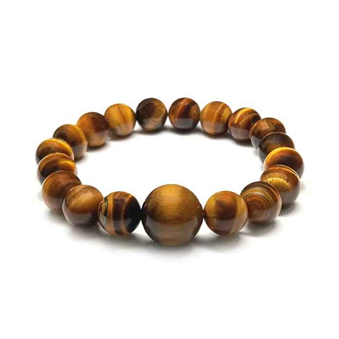 Divinity Crystals Tiger Eye Bracelet – Energized AAA Quality Gemstone Beads for Good Luck, Success & Protection – Unisex Stretchable Design Default Title