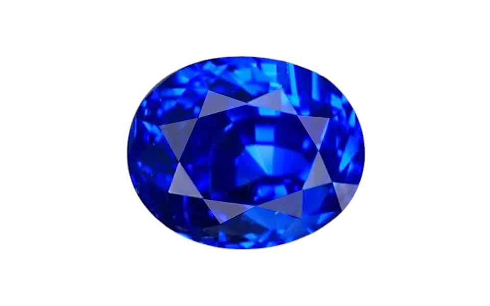 Blue Sapphire Pure Gemstone 3.45 Carats Burma Origin Non-Heated Non-Treated Royal Blue Sapphire (Neelam) - IGTL Certified, Natural Gemstone for Ring, Stunning Deep Blue Color