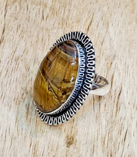 Divinity Certified Tiger Eye Crystal Ring for Abundance, Prosperity, Self Love, Wealth, Will Power, and Protection