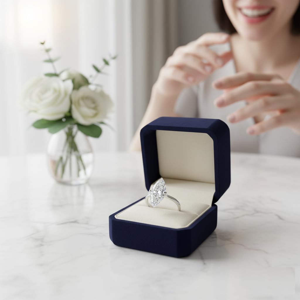 GRA Certified Lab Grown D Colorless VVS1 Clarity Excellent Cut Moissanite Diamond Simulant – Marquise Cut Loose Stone 1 Carat (5x10 mm) with Certificate & Warranty Card | For Custom Ring and Fine Jewellery - IGL Jewels