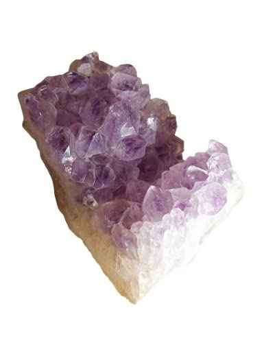 Divinity Crystals Amethyst Natural Cluster - 250 Carat+ Geode Rough Stones for Reiki, Pooja, Crystal Healing, and Meditation