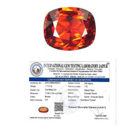 IGL Natural Ceylon Srilankan Hessonite Gemstone Premium Original Certified Gomed/Gomedhak Gem For Rahu, Protection, Peace, & Ring Jewelry For Men & Women (3 to 5 Carats)