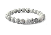 Divinity Crystals Natural Howlite Beads Bracelet - Stretchable Unisex Healing Bracelet for Stress Relief with AAA Quality Gemstones Default Title
