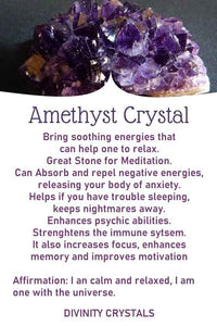 Divinity Crystals Amethyst Natural Cluster - 250 Carat+ Geode Rough Stones for Reiki, Pooja, Crystal Healing, and Meditation