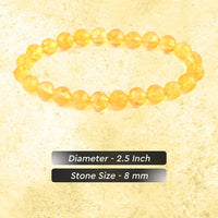 Divine Citrine Abundance Bracelet - Certified AAA Grade Bracelet for Money, Wealth, and Good Luck (Unisex) Pack of 4