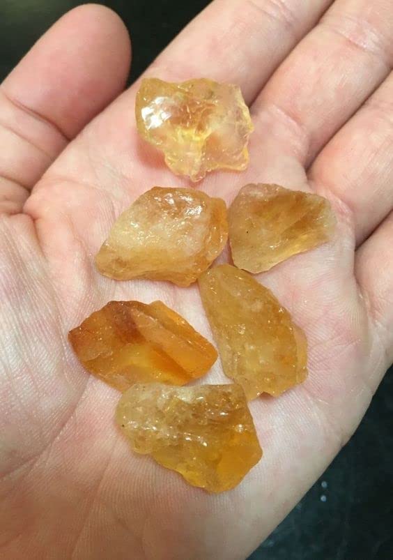 Divinity Natural Citrine Rough Stone for Prosperity, Vastu, Crystal Healing, and Business Success (300 Grams)