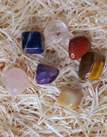 7 Chakra Healing Stones Tumble Set - AAA Grade Meditation & Healing Kit