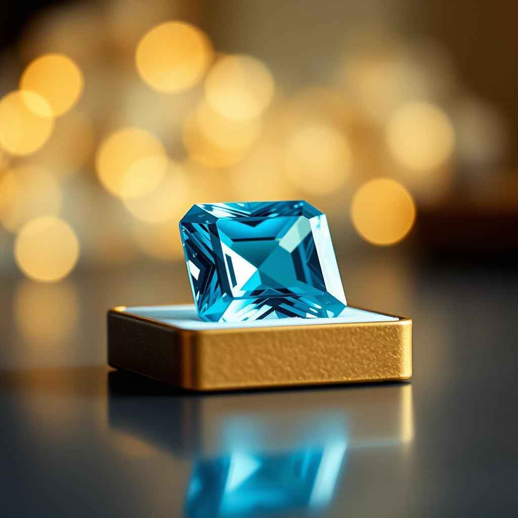 Premium Natural London Blue Topaz Gemstone, 7 to 9 Carats, for Jewellery Making